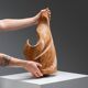 Forme sculpturale en chêne solide