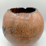 Raku ball vase