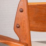 Danish Teak Desk- Armchair by Erik Buch for Oddense Maskinsedkeri, 1960s
