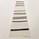 Beige & Black Striped Pattern Vintage Kilim Rug, 74x351 Cm