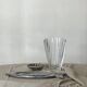 Large Art Deco fan vase in Arques crystal, France 1950