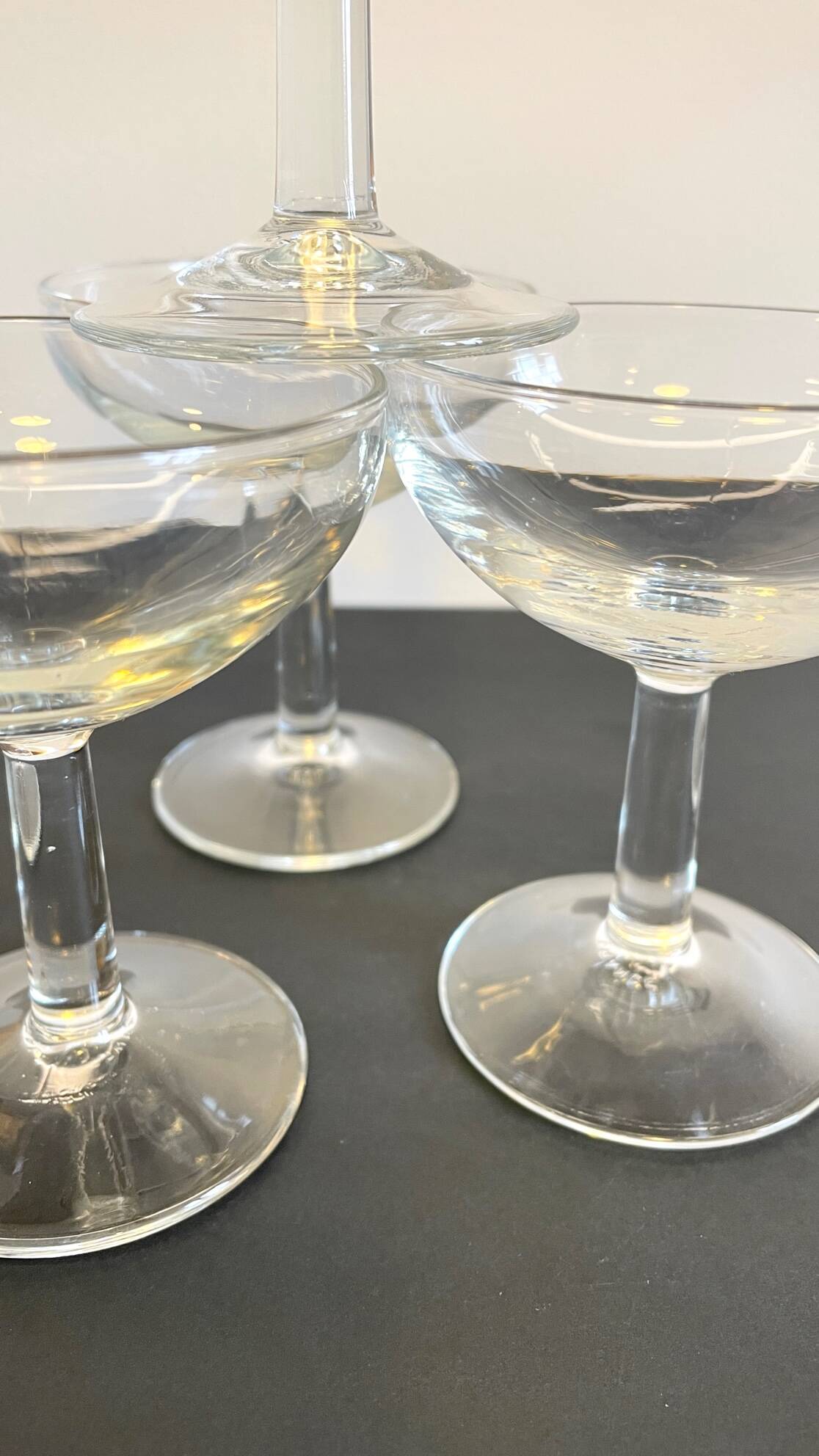 Duralex vintage champagne glasses