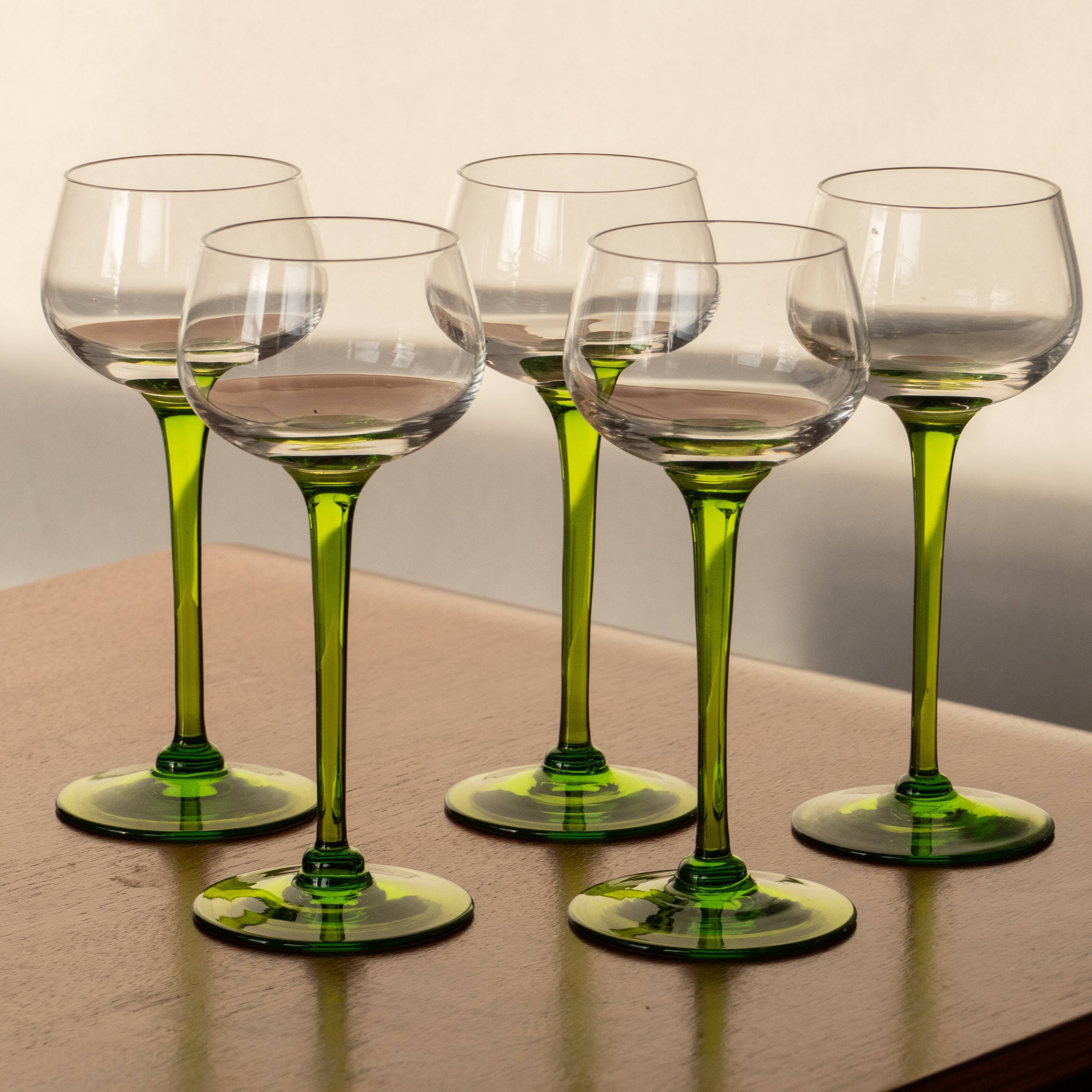White wine glasses from Alsace