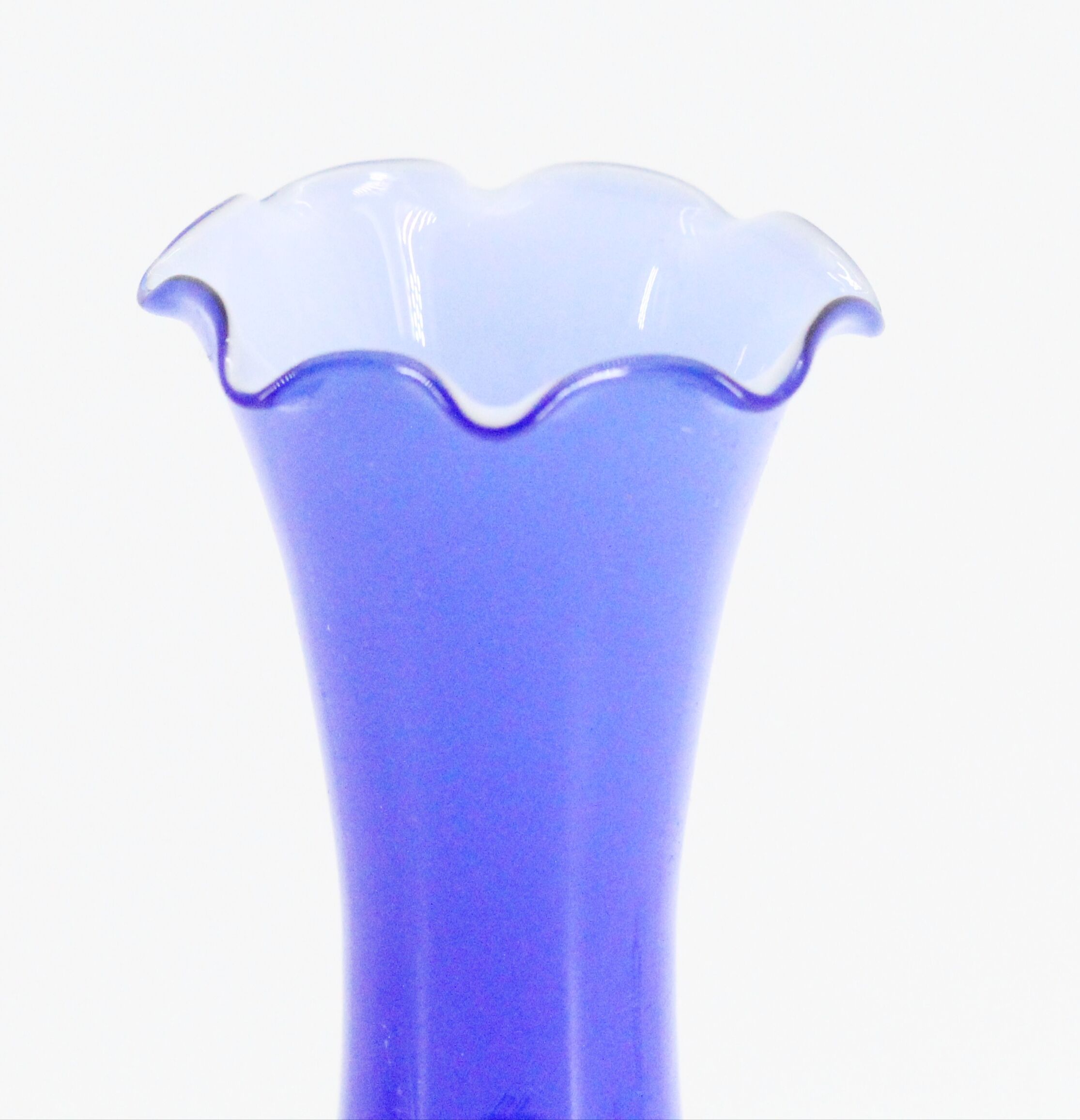 Blue glass vase