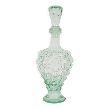 Carafe en Verre Transparent avec Bouchon, XXe Siècle, Italie, Années 1960