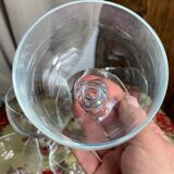 Six glass champagne or dessert glasses, Seca