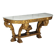 Console ancienne en bois sculpté avec décorations, Italie, XIXe siècle