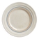 Ivory ironstone dessert plate – Pale blue and orange borders