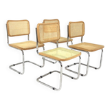 Set of 4 "B32" chairs, Marcel Breuer, Italy, 1990