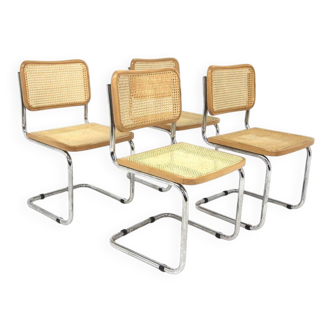 Set of 4 "B32" chairs, Marcel Breuer, Italy, 1990