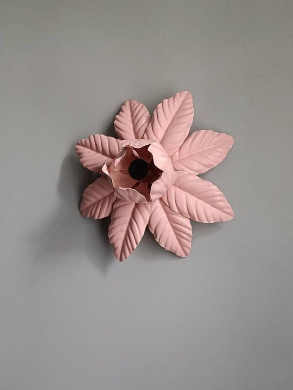 Applique fleur rose vintage