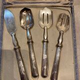 Silver dessert serving cutlery with minerva stamp original box