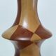 Lampe en bois tourné et incrustation de bois vintage
