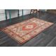 1970s Vintage Turkish Hand-Knotted Wool Cotton Red Area Rug 110x186