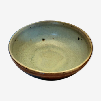 Blue glazed terracotta bowl