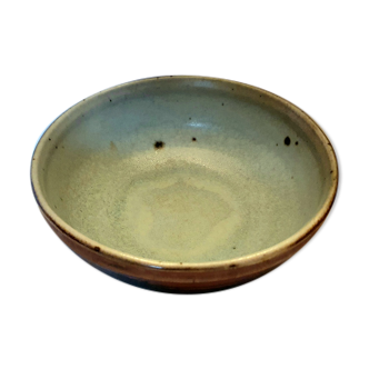 Blue glazed terracotta bowl