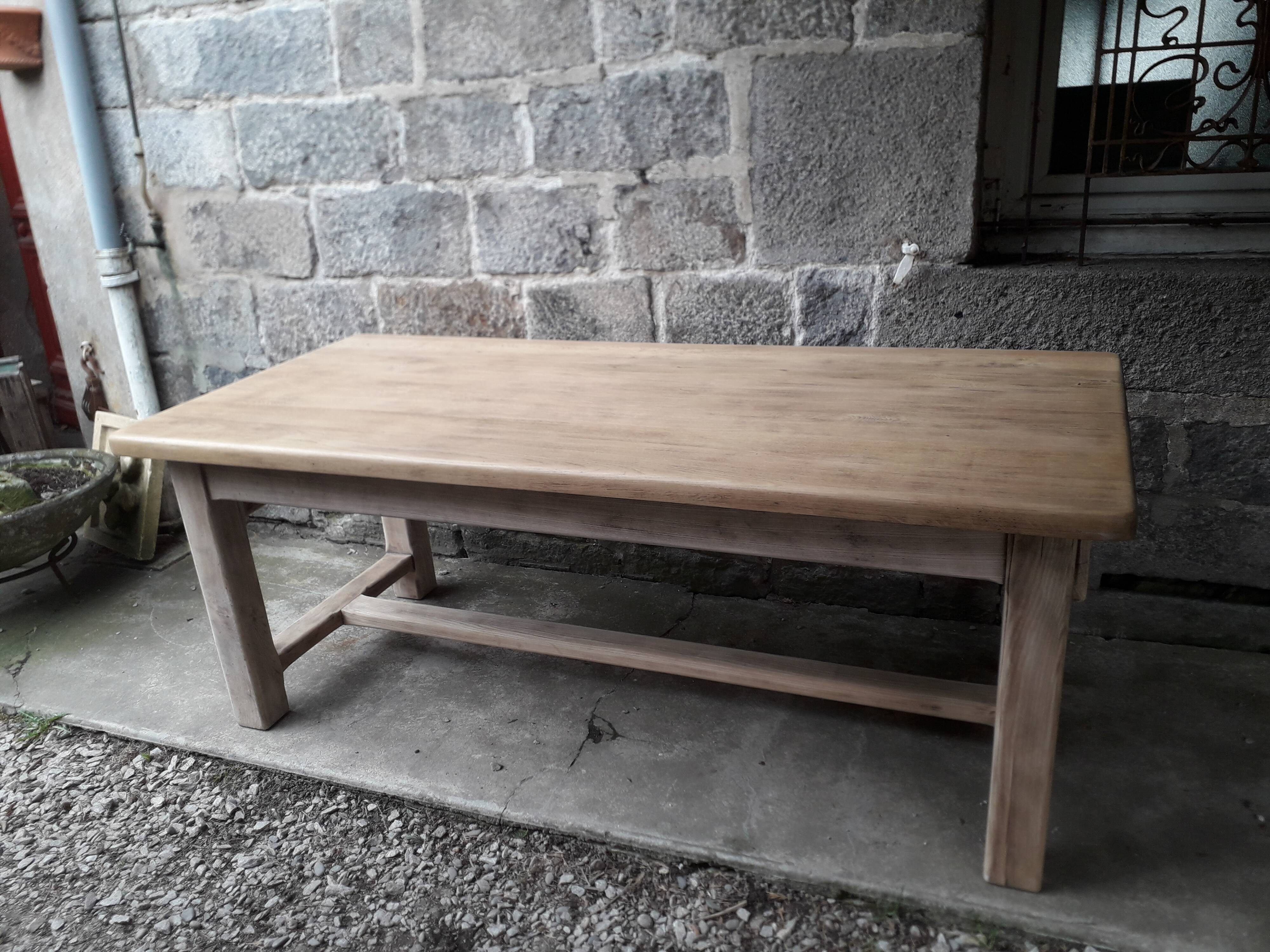 Solid oak farmhouse table, 200 cm