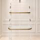 Baker's Shelf – Belle Époque Style – White Lacquered Iron and Brass