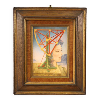 Signed surrealist artwork Jean Michel Lengrand