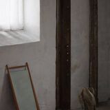 Mid-century Scandinavian floor mirror in wood, 1950–1960