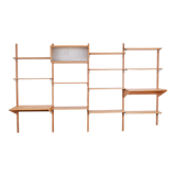 Scandinavian oak hanging bookcase - 1970