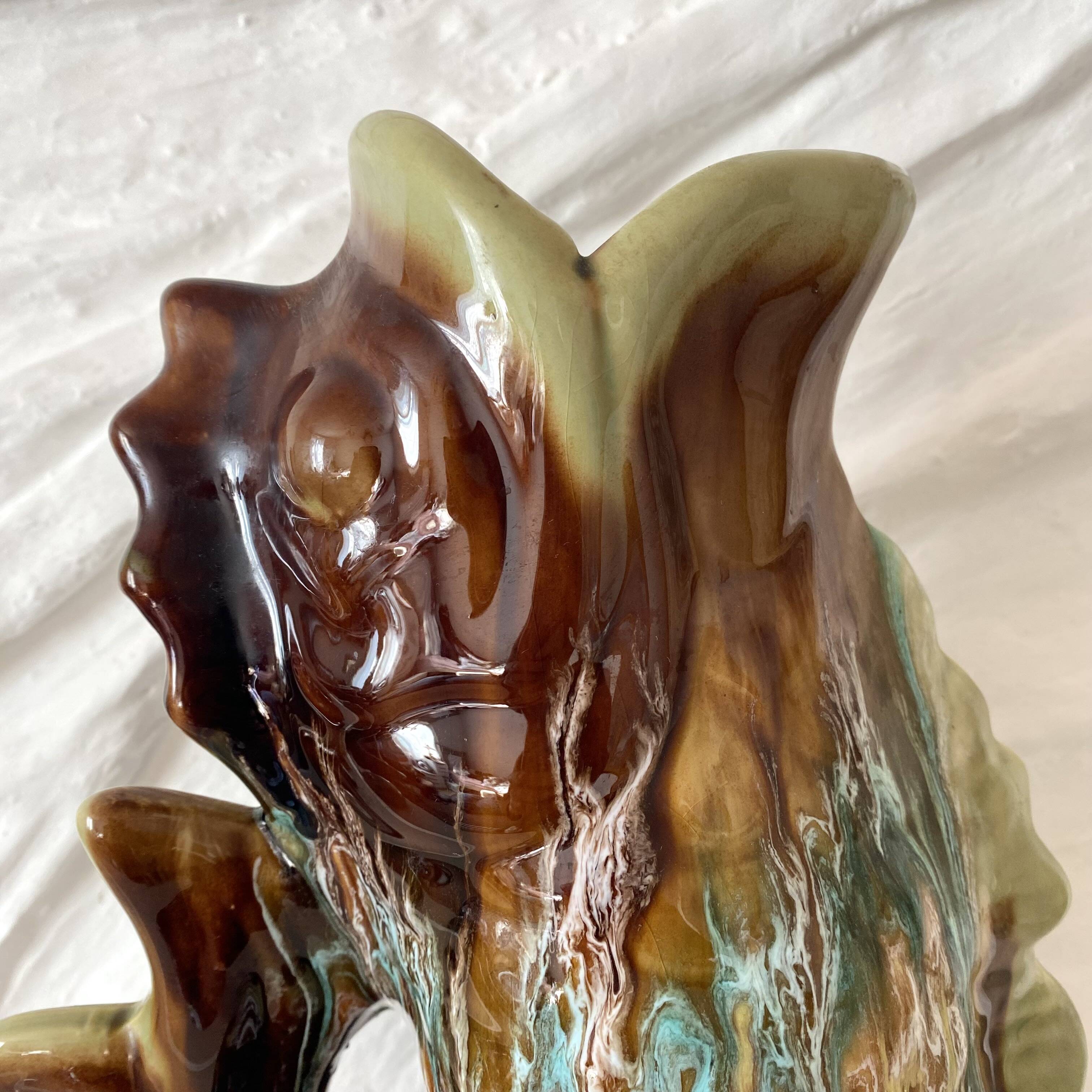 30 cm fish vase, 1970s zoomorphic vase.