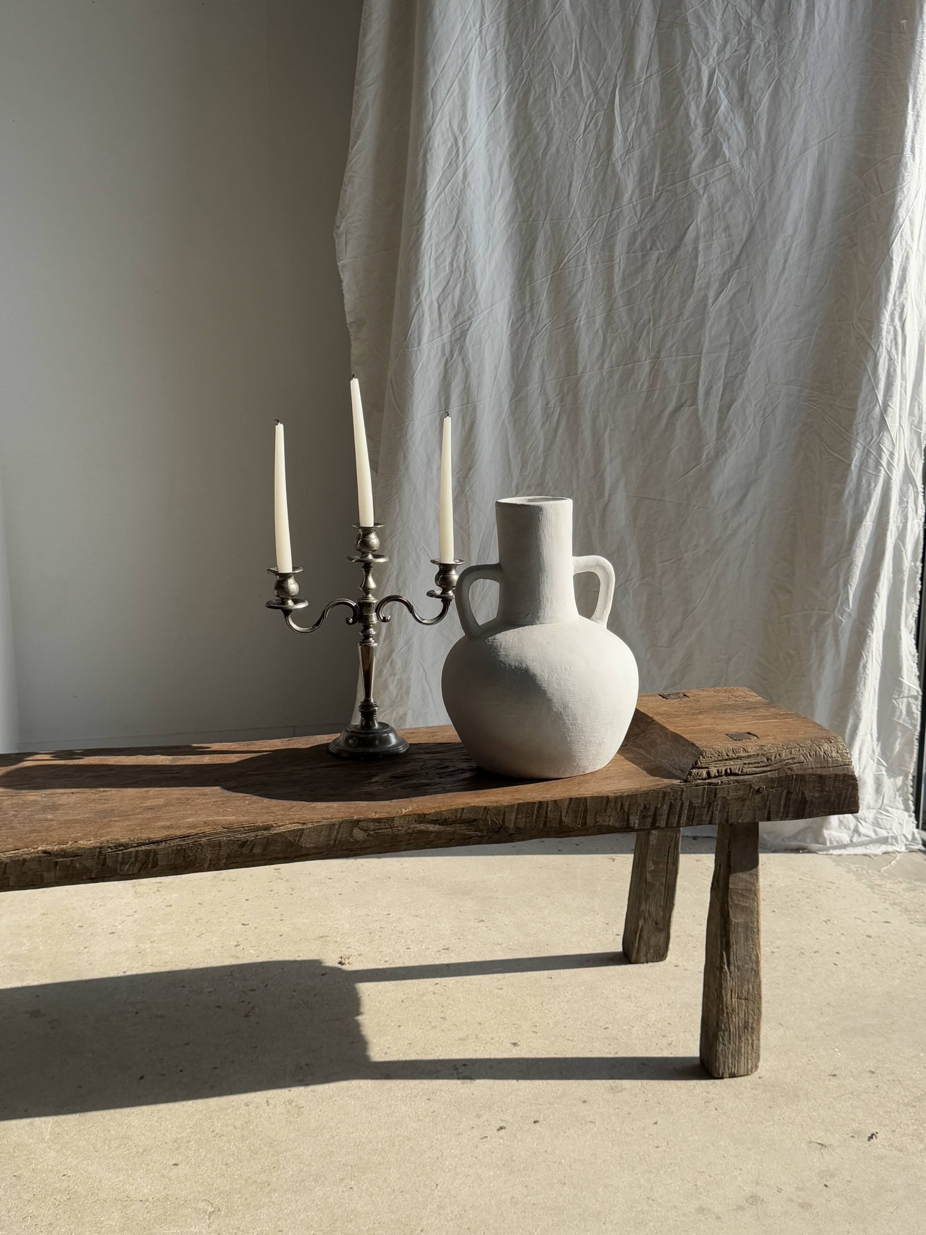 Very large bench in old teak H:50cm L:2m06