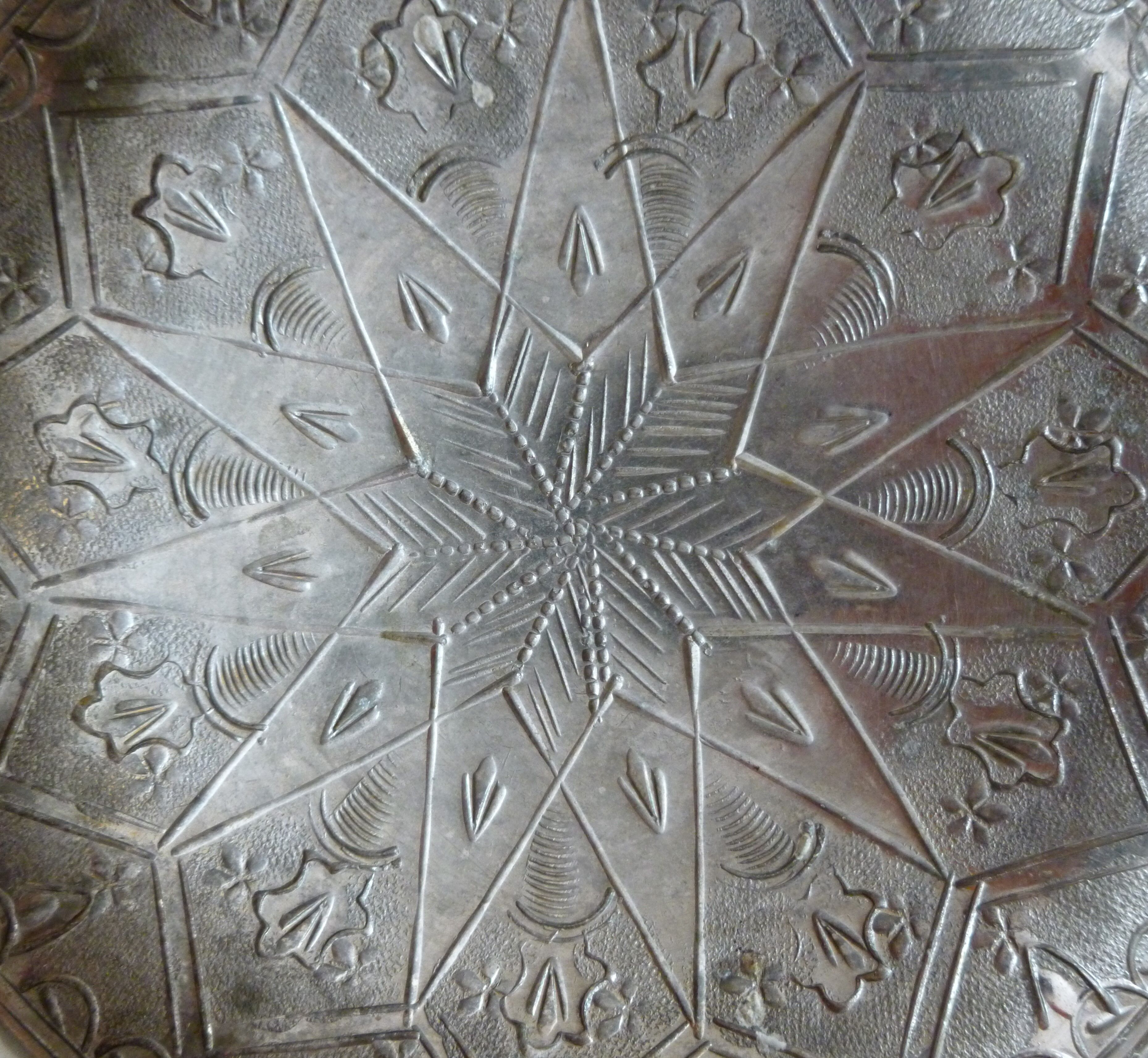 Eastern plate silver metal