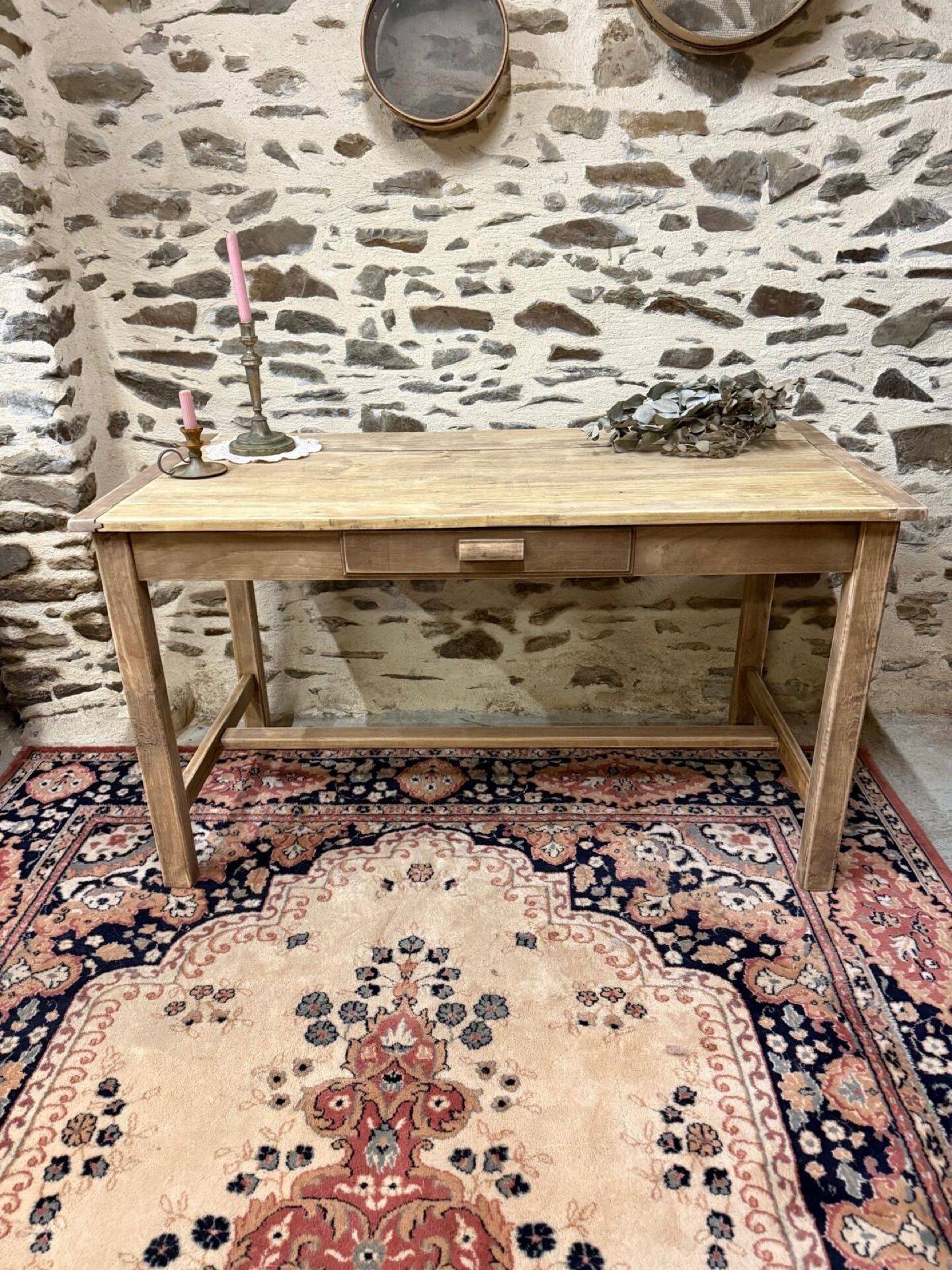 Table ou bureau en bois, rénové