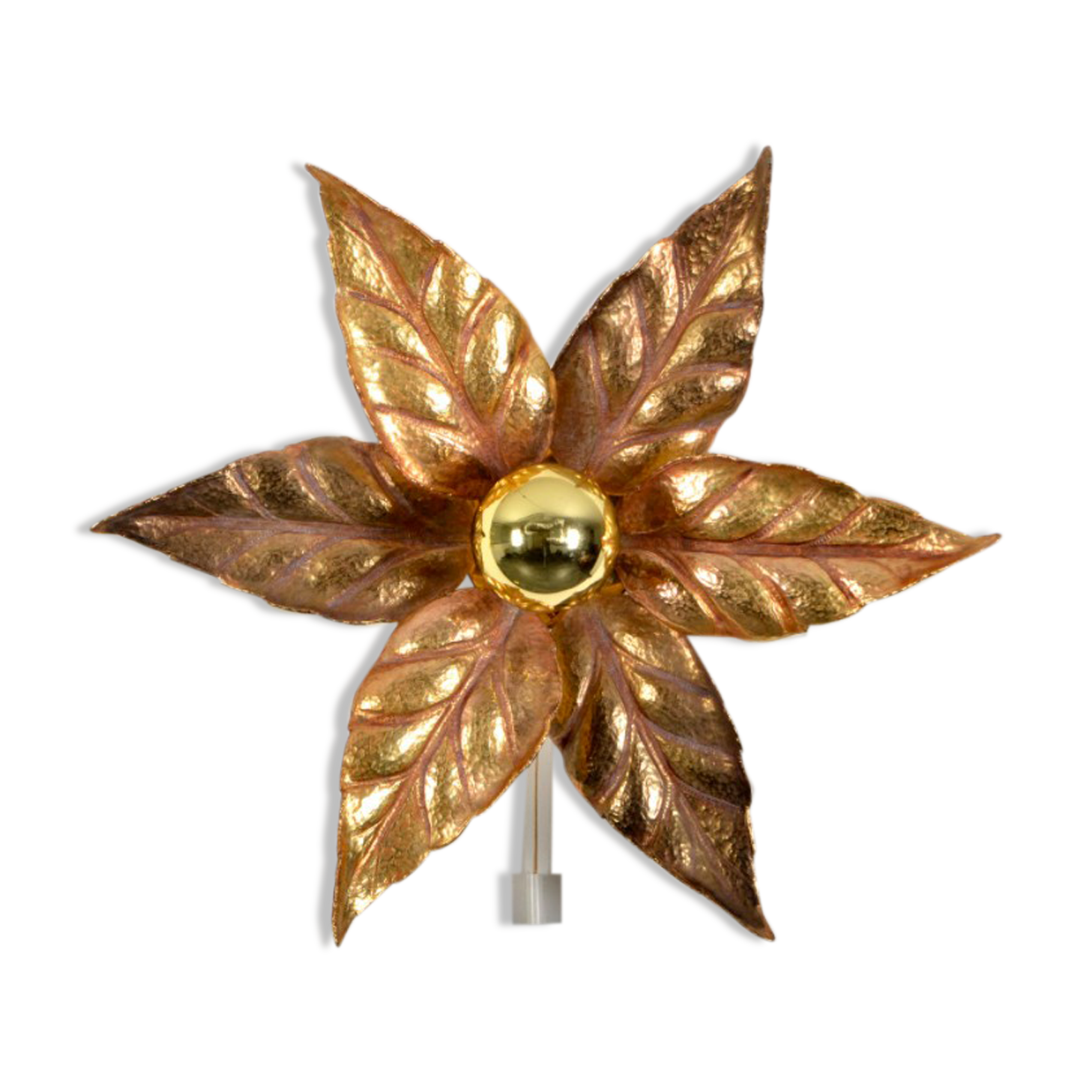 Massive Lighting 1970 Brass Willy Daro Flower Applique