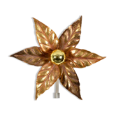 Massive Lighting Applique florale Willy Daro en laiton des années 1970