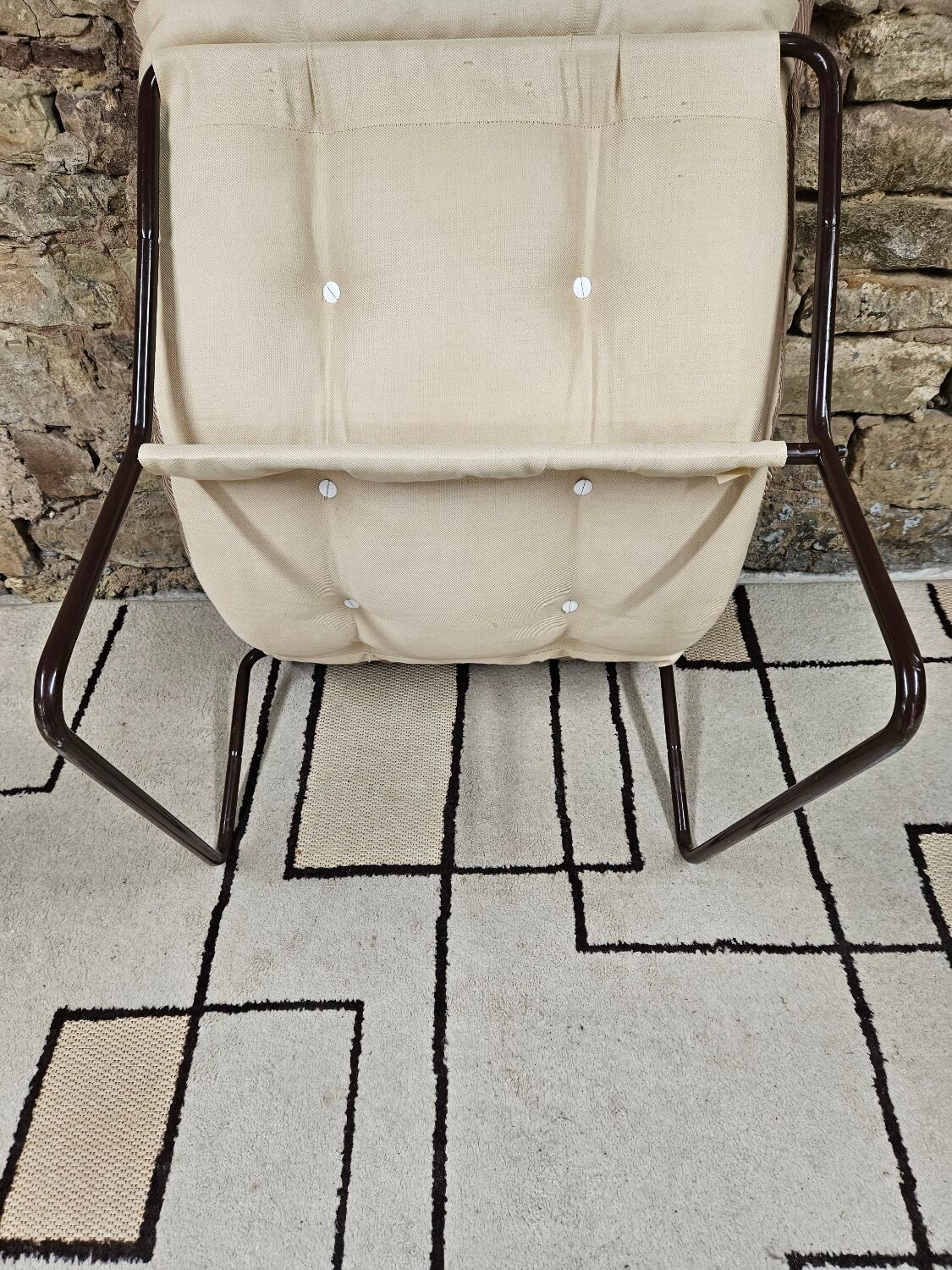 Vintage tubular armchair 1970s