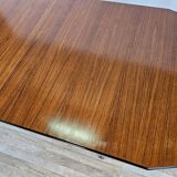 Table à manger extensible de style scandinave en noyer et ébène