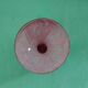 Vase en verre rose