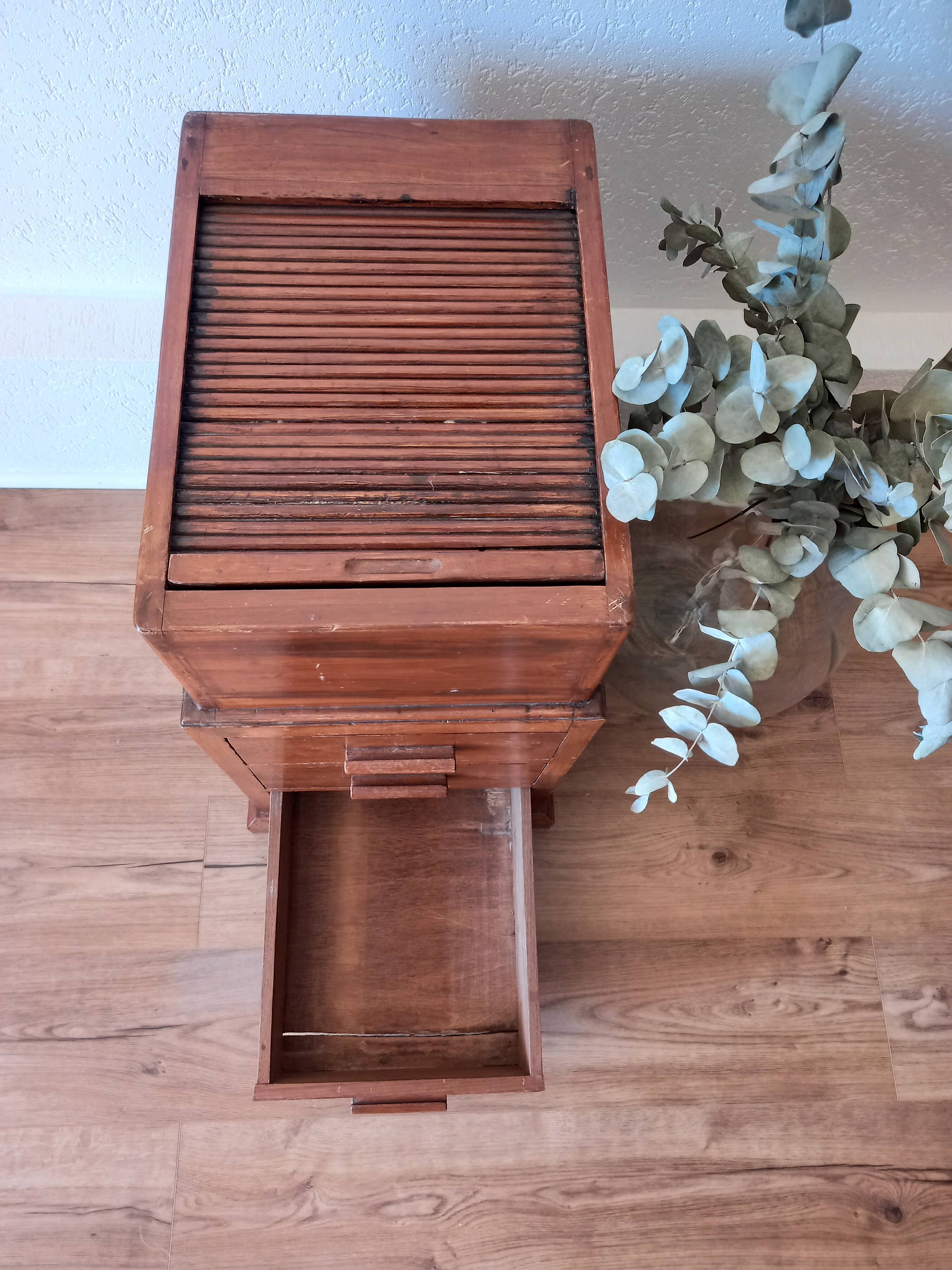 Curtain file cabinet with drawers