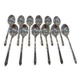 12 silver-plated mocha spoons with goldsmith Manulor Russian handle 10.6cm