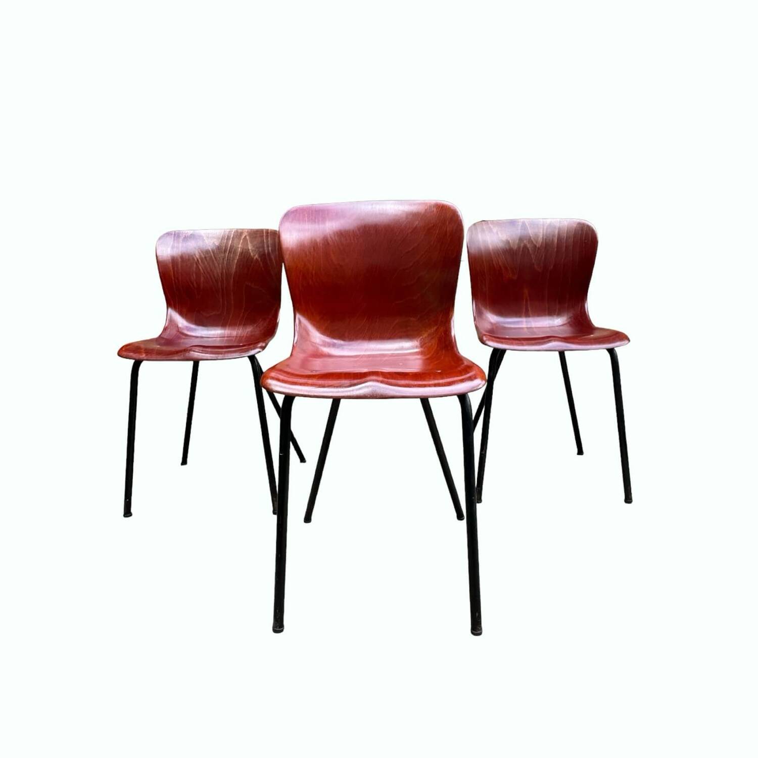 3 Pagholz chairs - Elmar Flöttoto, 1956