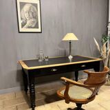 Bureau ancien cuir noir