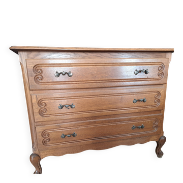 Commode en chêne style Louis xv