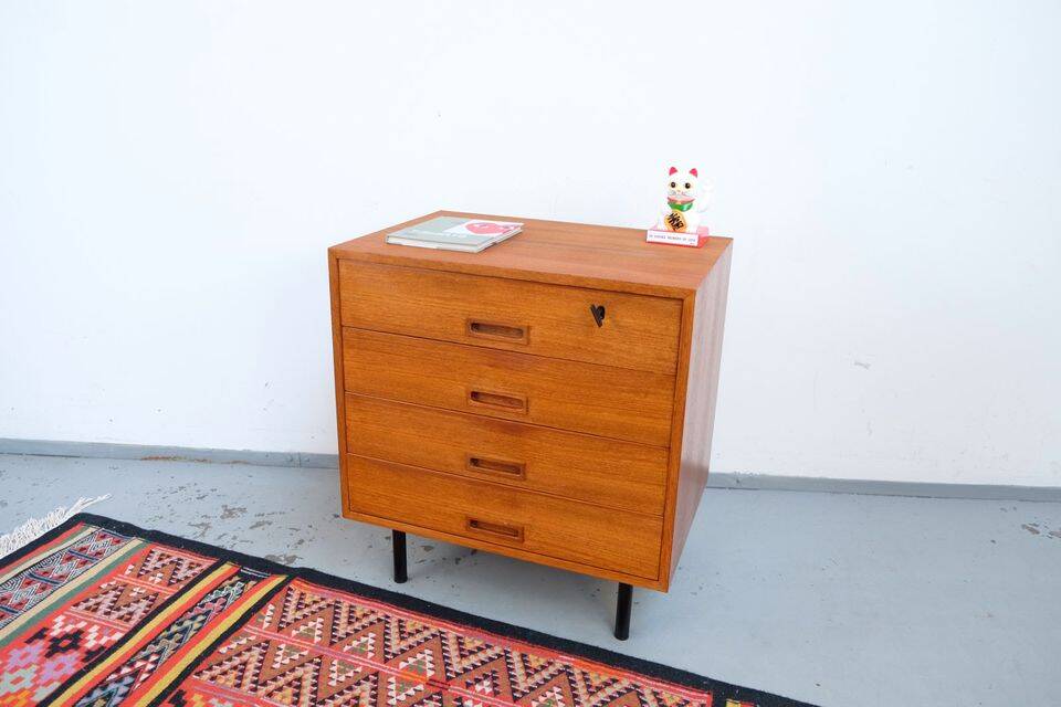 Vintage retro teak chest of drawers, 60s-70s style, 50s.