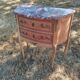 Commode ancienne marqueterie style louis xvi plateau marbre