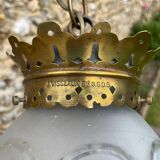1900 pendant light in glass and brass