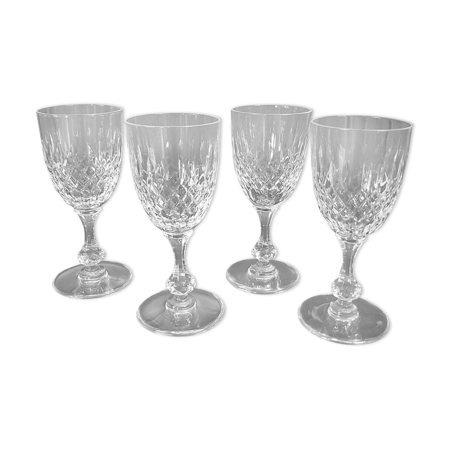 4 verres à vin cristal Saint Louis modèle Messine