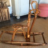 Rattan rocking horse