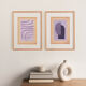 Duo de peintures sur papier ancien signées Eawy