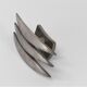 Brutalist door handle in silver bronze
