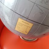 Vintage world map, chrome base