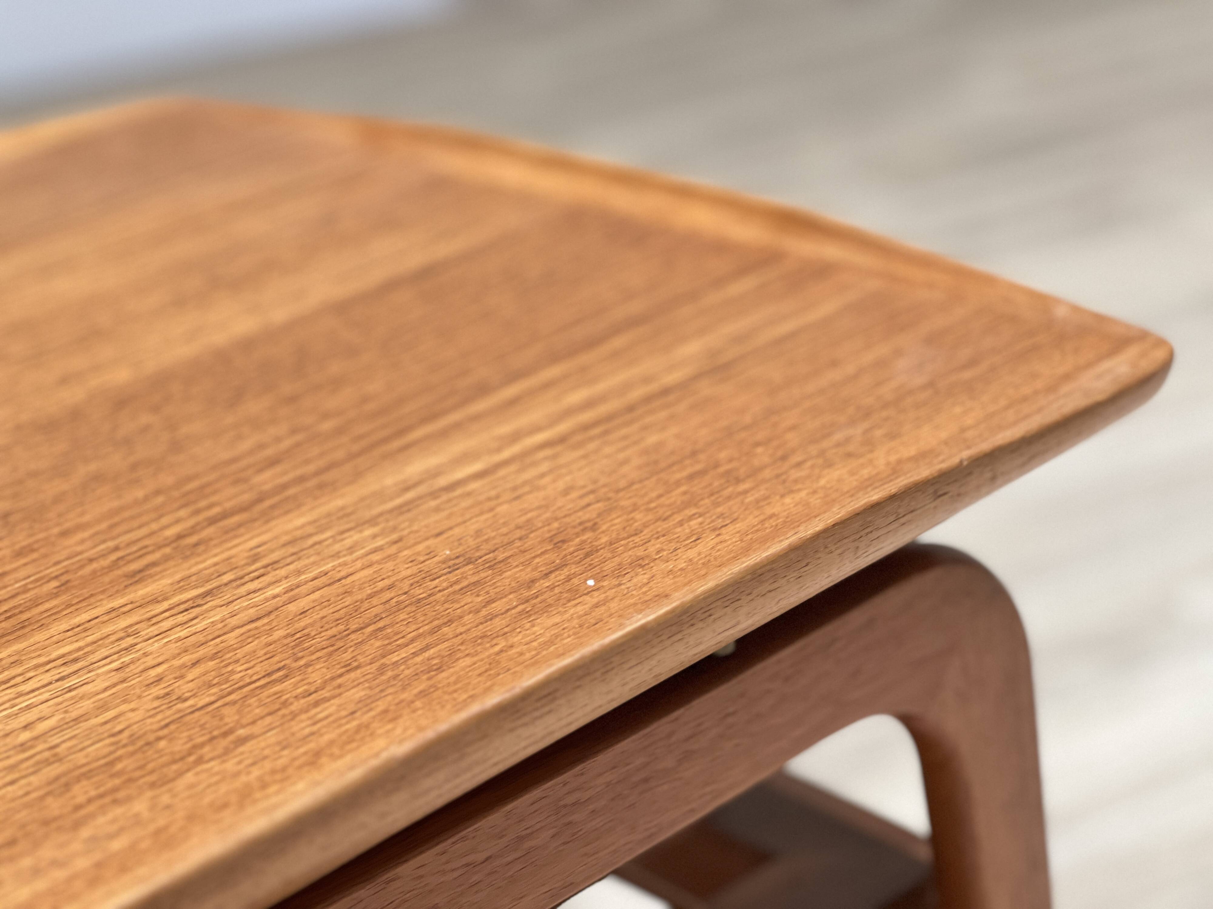 Arne Hovmand-Olsen coffee table with a rattan rack