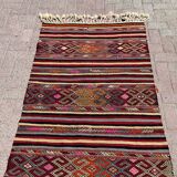 4 x 6 ft handmade runner kilim rug vintage kilim rug Turkish rug bedroom rugs