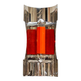 Space Age Wall Light in Steel and Lacquered Metal from by Luci Italia, Italy, 1960s